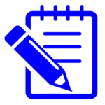 Pencil and notebook image icon